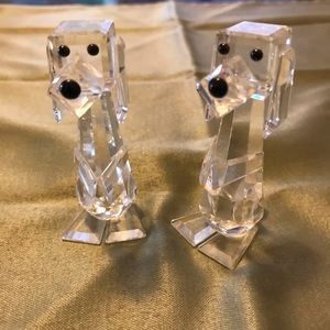 Swarovski Crystal dog figurines